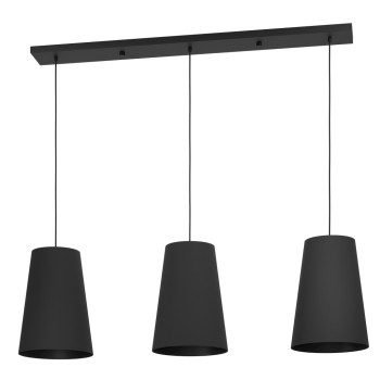 Eglo Petrosa fekete függesztett lámpa (EG-390133) E27 3 izzós IP20
