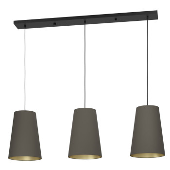 Eglo Petrosa fekete-cappuccino függesztett lámpa (EG-390196) E27 3 izzós IP20