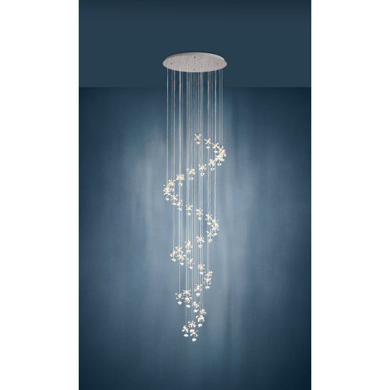 Eglo Pianopoli 1 króm-átlátszó LED függesztett lámpa (EG-39545) LED 40 izzós IP20