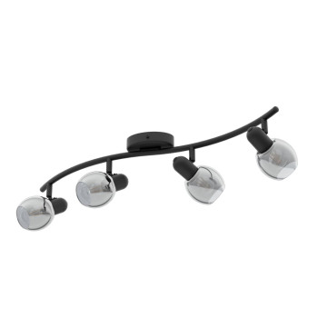 EGLO POLLICA fekete LED spot lámpa (EG-98626) E14 4 izzós IP20