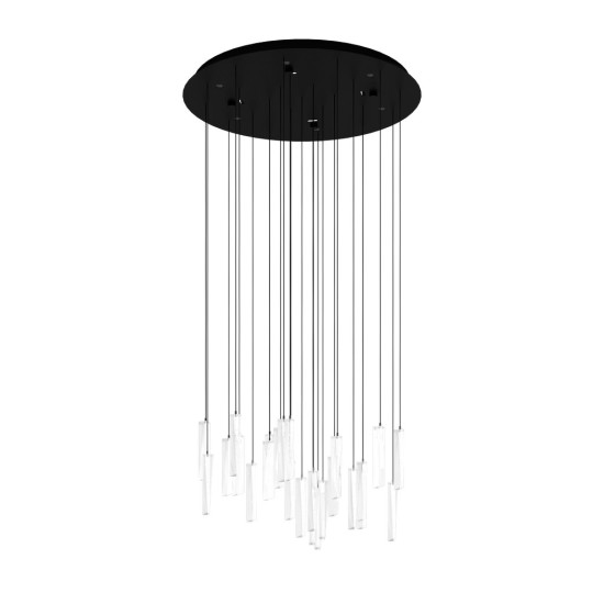Eglo Sardenara fekete-átlátszó LED függesztett lámpa (EG-390209) LED 6 izzós IP20