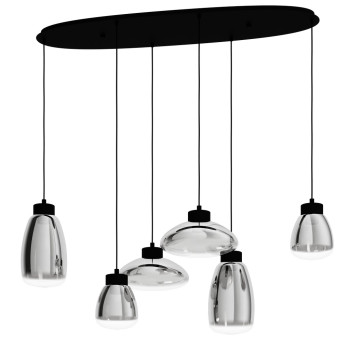Eglo Sarnarra szürke-fekete LED függesztett lámpa (EG-390301) LED 6 izzós IP20