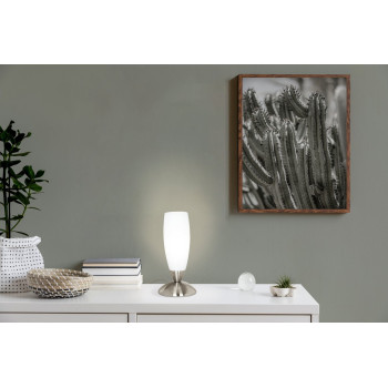 EGLO SLIM matt nikkel - fehér asztali lámpa (EG-82305) E14 1 izzós IP20