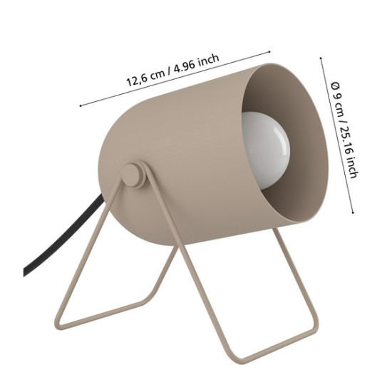 Eglo Tilston homokszínű asztali lámpa (EG-44165) E14 1 izzós IP20