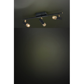 Eglo Tomares fekete-sárgaréz LED mennyezeti spotlámpa (EG-39146) LED 3 izzós IP20