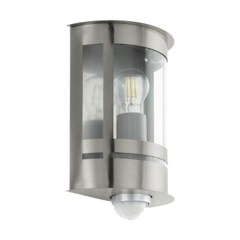 Eglo Tribano króm-átlátszó mozgásérzékelős kültéri fali lámpa (EG-97284) E27 1 izzós IP44