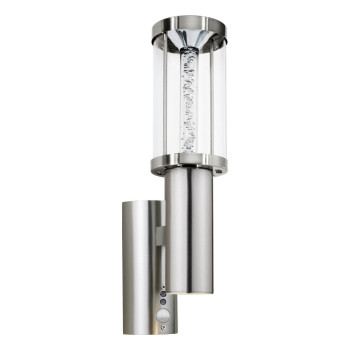 Eglo Trono stick króm-átlátszó LED mozgásérzékelős kültéri fali lámpa (EG-94128) GU10+LED 2 izzós IP44