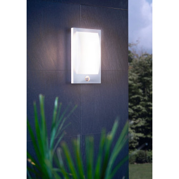 Eglo Verres króm-fehér mozgásérzékelős kültéri fali lámpa (EG-97238) E27 1 izzós IP44