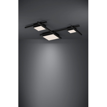 Eglo Viareggio fekete-fehér LED mennyezeti lámpa (EG-39689) LED 3 izzós IP20