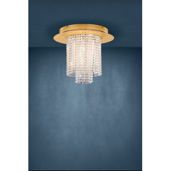 Eglo Vilalones arany-átlátszó LED mennyezeti lámpa (EG-39398) LED 10 izzós IP20
