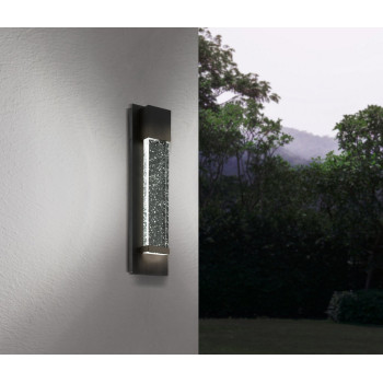 Eglo Villagrazia fekete-átlátszó LED kültéri fali lámpa (EG-98153) LED 1 izzós IP44