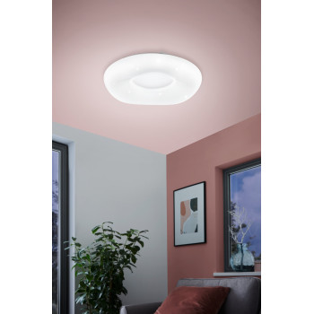 EGLO ZAMUDILO fehér-fehér-ezüst LED mennyezeti lámpa (EG-99341) LED 1 izzós IP20