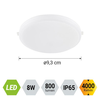 Emithor Agilo fehér LED beépíthető lámpa (EMI-63200) LED 1 izzós IP65
