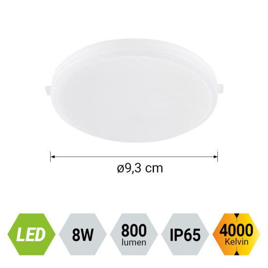 Emithor Agilo fehér LED beépíthető lámpa (EMI-63200) LED 1 izzós IP65