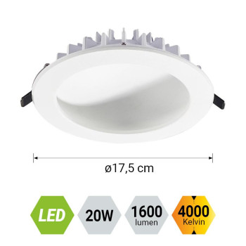 Emithor Domes fehér LED beépíthető lámpa (EMI-63220) LED 1 izzós IP20