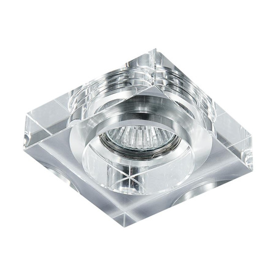 Emithor Elegant króm-átlátszó beépíthető lámpa (EMI-71013) GU10 1 izzós IP20
