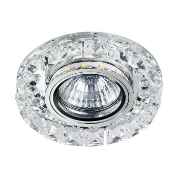 Emithor Elegant króm-átlátszó beépíthető lámpa (EMI-71074) GU10 1 izzós IP20