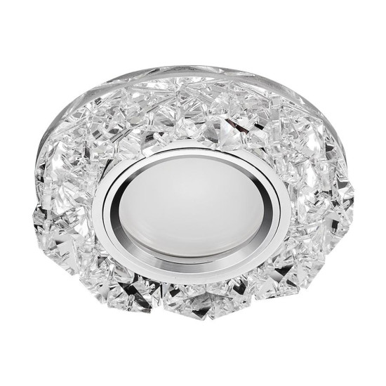 Emithor Elegant króm-átlátszó beépíthető lámpa (EMI-71094) GU10 1 izzós IP20
