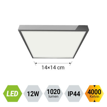 Emithor Lenys króm-fehér vízvédett LED mennyezeti lámpa (EMI-49029) LED 1 izzós IP44