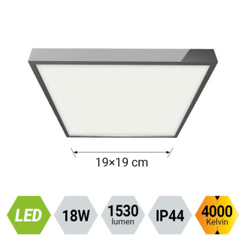 Emithor Lenys króm-fehér vízvédett LED mennyezeti lámpa (EMI-49030) LED 1 izzós IP44