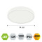 Emithor Lenys fehér vízvédett LED mennyezeti lámpa (EMI-49035) LED 1 izzós IP44