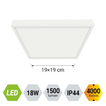 Emithor Lenys fehér vízvédett LED mennyezeti lámpa (EMI-49040) LED 1 izzós IP44