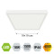 Emithor Lenys fehér vízvédett LED mennyezeti lámpa (EMI-49040) LED 1 izzós IP44