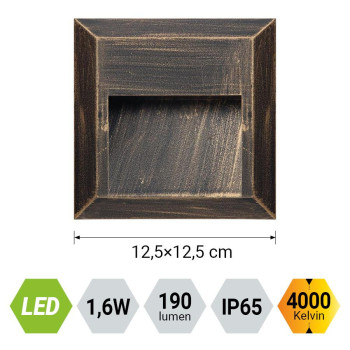 Emithor Radix barna kültéri LED lépcsővilágító lámpa (EMI-48337) LED 1 izzós IP65