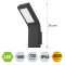 Emithor Soy fekete-fehér vízvédett LED kültéri fali lámpa (PRE-65300) LED 1 izzós IP54