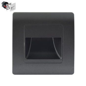 Emithor Step fekete-fehér LED lépcsővilágító lámpa (EMI-70438) LED 1 izzós IP20
