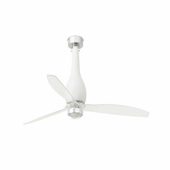 Faro Eterfan M fehér-átlátszó LED mennyezeti csillár ventilátor (FAR-32001-9) LED 1 izzós IP20