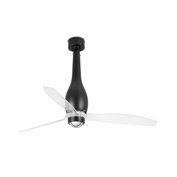 Faro Eterfan M fekete-átlátszó LED mennyezeti csillár ventilátor (FAR-32003-10) LED 1 izzós IP20
