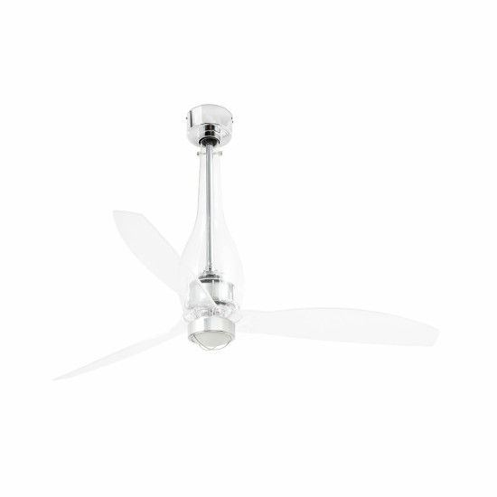 Faro Eterfan M króm-átlátszó LED mennyezeti csillár ventilátor (FAR-33381-9) LED 1 izzós IP20