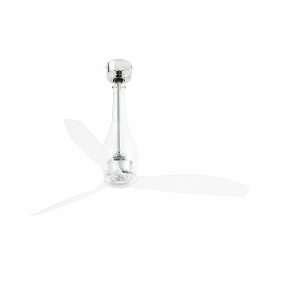Faro Eterfan M króm-átlátszó fényforrás nélküli mennyezeti ventilátor (FAR-33381WP)   IP20