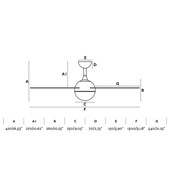 Faro Izaro L fehér-barna LED mennyezeti csillár ventilátor (FAR-33514) LED 1 izzós IP20