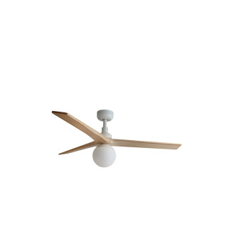 Faro Klim M fehér-barna mennyezeti csillár ventilátor (FAR-34280WP-11L) E27 1 izzós IP20