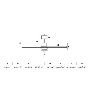 Faro Lantau L nikkel-barna LED mennyezeti csillár ventilátor (FAR-33518DC) LED 1 izzós IP20