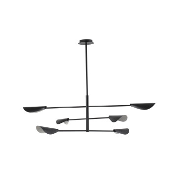 Faro Liggera fekete függesztett lámpa (FAR-20079) G9 6 izzós IP20
