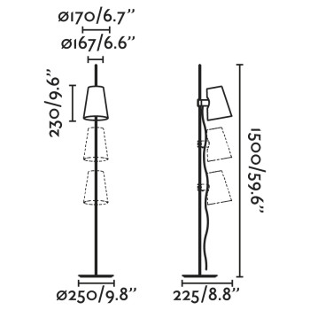 Faro Lupe fekete-bézs állólámpa (FAR-20034-88) E27 1 izzós IP20