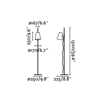 Faro Lupe króm-bézs állólámpa (FAR-29998) E27 1 izzós IP20