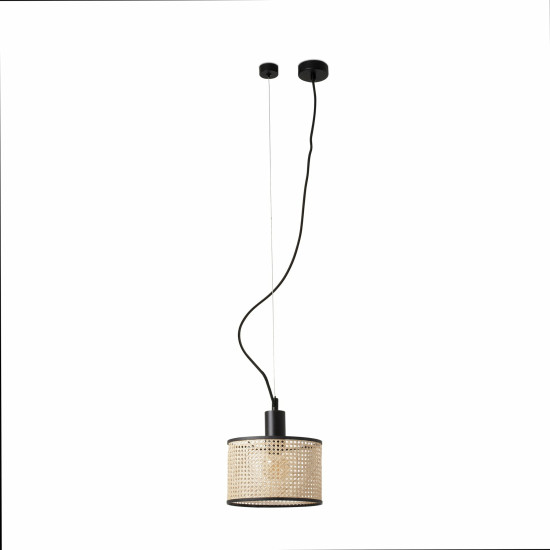 Faro Mambo fekete-barna függesztett lámpa (FAR-64314-47) E27 1 izzós IP20
