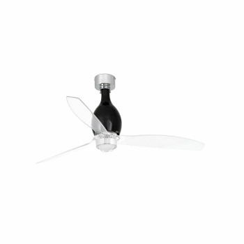 Faro Mini Eterfan M fekete-átlátszó LED mennyezeti csillár ventilátor (FAR-32027-10) LED 1 izzós IP20