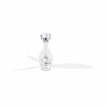 Faro Mini Eterfan M króm-átlátszó LED mennyezeti csillár ventilátor (FAR-33382WP-9) LED 1 izzós IP20