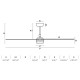 Faro Punt M fehér LED mennyezeti csillár ventilátor (FAR-33814-20) LED 1 izzós IP20