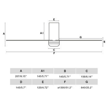Faro Punt Tub M fehér fényforrás nélküli mennyezeti ventilátor (FAR-33828WP)   IP20