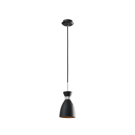 Faro Retro fekete-króm függesztett lámpa (FAR-20050) E14 1 izzós IP20