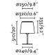 Faro Savoy fekete asztali lámpa (FAR-20305-83) E27 1 izzós IP20