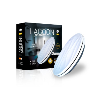 Fénymánia Lagoon PP Dune fehér vízvédett LED mennyezeti lámpa (LEDM-4474) LED 1 izzós IP44