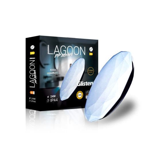 Fénymánia Lagoon PP Glisten fehér vízvédett LED mennyezeti lámpa (LEDM-4473) LED 1 izzós IP44