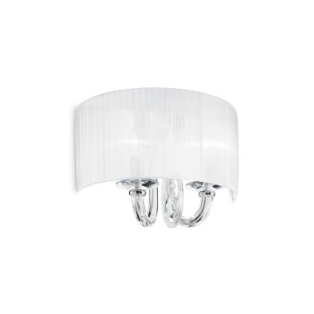 Ideal Lux Swan króm-fehér fali lámpa (IDE-035864) E14 2 izzós IP20